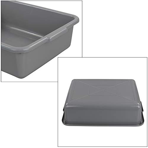 Ramddy Grey Commercial Bus Tubs, 13 L Plastic Dish Pans, 4 Packs | The Storepaperoomates Retail Market - Fast Affordable Shopping