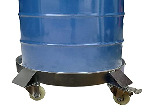 Gakee Drum Dolly for 30 Gallon Drums,Barrel Dolly with 4 Swivel Caster Wheels,Heavy Duty Steel Frame Drum Cart with Brake for Workshops, Factories, Warehouses (30 Gallon 4 Wheels) | The Storepaperoomates Retail Market - Fast Affordable Shopping