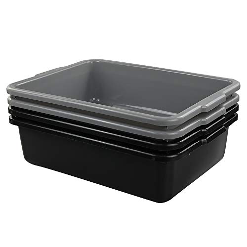 Lesbin 13 L Plastic Commercial Tote Box, Bus Tubs/Bus Box, 4-Pack | The Storepaperoomates Retail Market - Fast Affordable Shopping