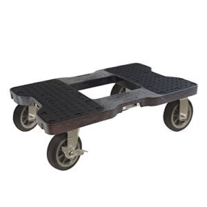 SNAP-LOC 1500 LB All-Terrain Black OPS Dolly (USA!) with Steel Frame, 6 inch Casters and Optional E-Strap Attachment