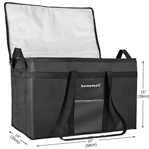 Homemell Insulated Resuable Grocery Bag , and Food Delivery Bag XXXL Ideal for Groceries and Professional Food Delivery Tote Bag for Restaurant, Catering, Buffet Server Transport Durable Zippers | The Storepaperoomates Retail Market - Fast Affordable Shopping
