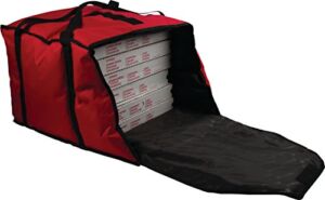 San Jamar PB20-12 Commercial Insulated Pizza/Food Delivery Bag, 12″ H x 18″ W x 20″ D, Red