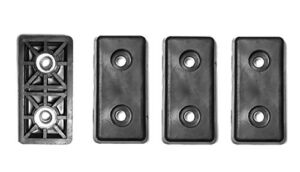 4 Small Rectangular Rubber Feet Bumpers – .344 H X 1.768 L X .885 W – Made in USA
