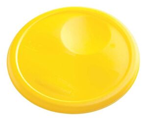 Rubbermaid Commercial Products FG572500YEL Lid for Round Food Storage Containers, 6-8 Quart, Yellow (Pack of 12)