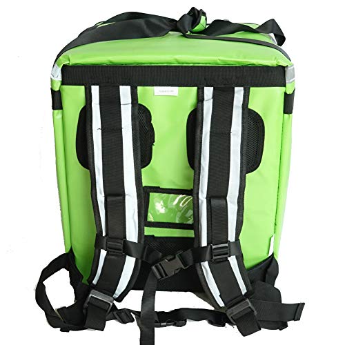PK-76F: Doubledeck Insulated Pizza/Food Delivery Backpack Bag, 16″x 15″x 18″,With a Cup Holder. A Glossy Waterproof, Collapsible Food Take-Out Box For Catering, Restaurant Delivery, 76Liters(Green) | The Storepaperoomates Retail Market - Fast Affordable Shopping