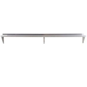 PRO&Family 18 Gauge Stainless Steel 12 Inch. x 96 Inch. Solid Wall Shelf. Fits for use in Restaurant, Business, Work, Home, Kitchen, Garage.