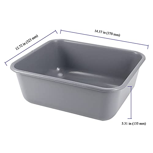 MAAIGU Set of 6 Plastic Bus Tubs, Commercial Bus Box, Plastic Dish Tubs Tote Box, 14 L Rectangle Utility Box, Gray | The Storepaperoomates Retail Market - Fast Affordable Shopping