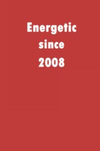 Energetic since 2008: A good notebook gift for who’s born in 2008, blank lined notebook journal – 120 pages – 6 x 9 inches