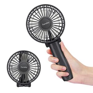 FARADAY Portable Handheld Fan 4800mAh Powerful Small Personal Fans Rechargeable Battery Powered Desktop USB Table Fan for Traveling Hiking, 3 Speed, 6-21 Hours,Black