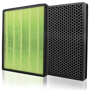 Upgrade Apple Green 400 400s Max 2 Air Filter Compatible with Coway Airmega 400/400S Max 2 Air Purifiers,Green True HEPA and Active Carbon Filter Set,AP-2015-FP, 1 Sets (2Packs)