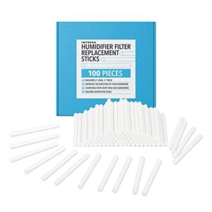 IMPRESA [100 Pack] Humidifier Refill Sticks for a Relaxing Atmosphere – Replacement Mini Humidifier Filter Sticks – Sticks for Small Humidifier with Filter – Remove Dryness with Water Filter Sticks