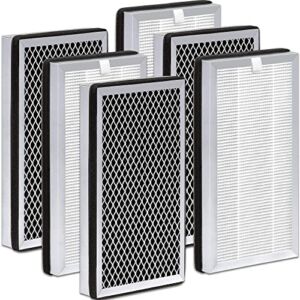 MA15 Replacement Filter [6-Pack] Compatible with Air MA-15 Purifier, 3-in-1 Filters with Pre-filter, H13 True HEPA and Activated Carbon Filters, 99.97% Particle Removal for Smoke, Dust and Odor