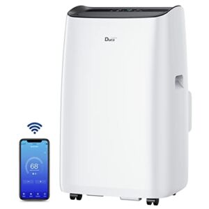 Portable Air Conditioners, 12000 BTU(Ashrae) /8150 BTU (SACC) Quiet AC Unit, Built-in Dehumidifier and Fan Modes, Mobile App, Cools up to 450 Sq. Ft, White