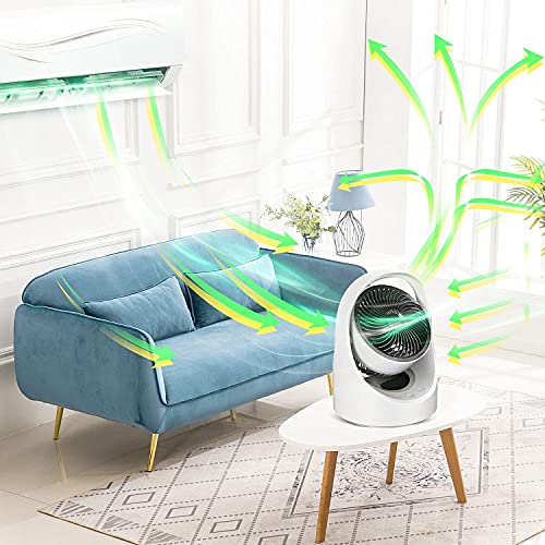 igogoi Air Circulator Fan，Rechargeable Desk Fan Small Oscillating Cordless Fan，Vortex Fan with LED Light 4 Speeds USB Powered Quiet Portable Table Fan for Home Office Bedroom | The Storepaperoomates Retail Market - Fast Affordable Shopping