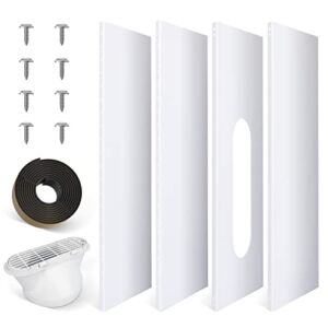 DuraComfort Portable AC Window Kit, Window Seal for AC Unit with 5.9 Inches(6″) Diameter Coupler, Sliding Vent Kit for Air Conditioner Exhaust Hose, Up to 61.8 Inches