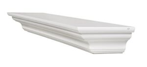 Pearl Mantels Shelves Clean and Sophisticated Painted MDF Mantel Shelf, 72″, Crisp White