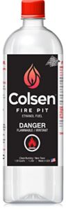 colsen Fireplace Fuel, Ventless, Bio-Ethanol, Clean Burning/Eco-Friendly (1000mL /32 oz.) – (Each) (1L)