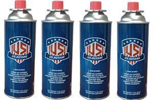 NATIONAL STANDARD Butane Fuel Canisters for Portable Camping Stoves, UL Listed- Explosion Proof – RVR System – 4 Pack