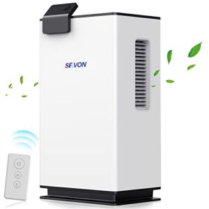 SEAVON Dehumidifiers for Home Up to 7500 Cubic Feet (780 Sq ft), Quiet Dehumidifier with 2 Working Modes and Remote Controller, Perfect for Bedroom, Bathroom, Basement, RV