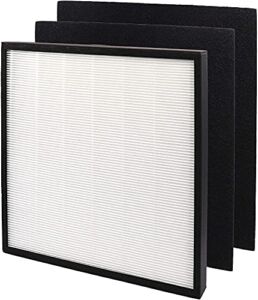 HQRP True HEPA Filter with 2 Carbon Pre-filters Replacement for GermGuardian FLT5900 Filter J compatible with AC5900WCA, AC5900WDLX Large Room Air Purifiers