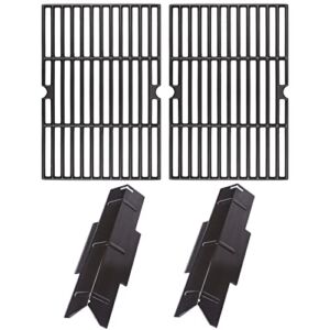 Uniflasy Grill Replacement Parts Kit for Dyna-Glo DGF350CSP DGF350CSP-D DGC350CNP-D 2-Burner Open Cart Propane Gas Grill Heat Plate Shield and Cooking Grid Grates