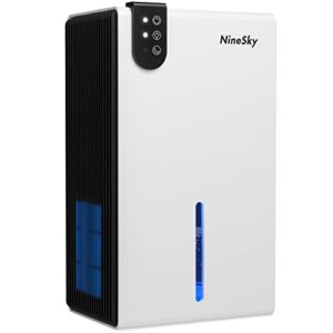 NineSky Dehumidifier for Home, 85 OZ Water Tank, Dehumidifier for Bathroom, Bedroom with Auto Shut Off, Two Working Modes and 7 Colors LED Light