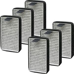 DSTx HEPA Filters Replacement Compatible with Clarifion DSTx Air Purifiers Mini Personal Air Purifiers, Bedroom and Pets Helps With Dust, Smoke, Airborne Particles and Odors, 6 Pack