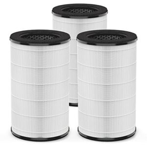 AP-T45 AP-T40FL Replacement Filter Compatible with Homedics Air Purifier Filter Replacement 1461901 for Homedics Total Clean 5 in 1 Air Purifier AP-T40 AP-T45WT AP-T40WT AP-T45-BK AP-T45-WT, 3-Pack