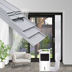 NWESTUN Portable Air Conditioner Sliding Door Vent Kit – Portable Air Conditioner Window Kit for Sliding Door, Max Length 90inches, Adjustable Ac Vent Kit for Exhaust Hose with 5.9″/15cm Diameter