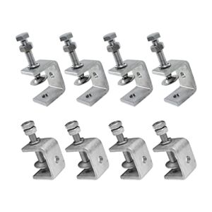 8 Pack Tiger Clamp Heavy Duty C-Clamp with Adjustable Wide Jaw Openings 304 Stainless Steel C Clamp G-Clamp for Woodworking Mount Welding Building Household Desktop