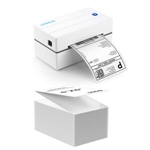 LOSRECAL Shipping Label Printer with with Pack of 500 4×6 Label Paper, Upgraded 4×6 Thermal Shipping Label Printer, Desktop Barcode Label Printer for Shipping Packages Home Small Business