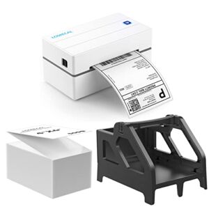 LOSRECAL Paper Holder with Pack of 500 4×6 Labels Paper, Upgraded 4×6 Thermal Shipping Label Printer, Desktop Barcode Label Printer for Shipping Packages Home Small Business