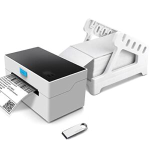 TEROW Thermal Shipping 4×6 Label Printer: Desktop Label Printers with 160mm/s High-Speed Printing and Auto Label Detection Compatible for Small Business, Warehouse and More (with a Label Holder)