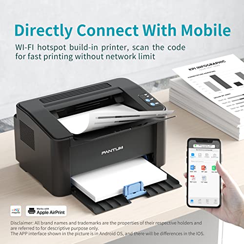 Wireless Small Laser Printer Black and White Monochrome Laser Printer for Home Use with Mobile Printing and School Student, Pantum P2502W with PB-211 Toner | The Storepaperoomates Retail Market - Fast Affordable Shopping