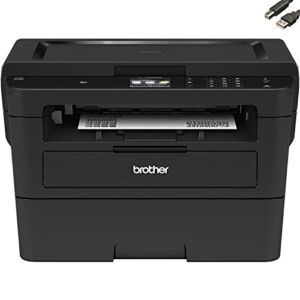 Brother HL-L2395DW All-in-One Monochrome Laserjet Printer with Wireless Printing,Automatic Duplex Printing,1200 x 1200 dpi,36ppm,250-sheet,2.7″ LCD Screen,Bundle with JAWFOAL Printer Cable