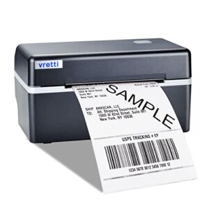 vretti Thermal Label Printer, 4×6 Shipping Label Printer, 152mm/s Desktop Barcode Printer Machine for Shipping Packages, Small Business, Amazon, Ebay, Etsy, Shopify on Windows& Mac