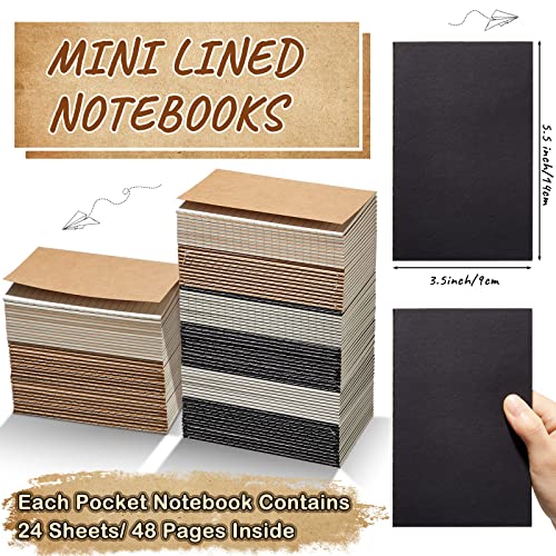 96 Pieces Mini Notebooks Bulk Lined and Blank Small Notebooks Notepads 3.5 x 5.5 Inches Pocket Notebook Journal for Travelers Students Writing Diary Office School Supplies 24 Sheets/ 48 Pages | The Storepaperoomates Retail Market - Fast Affordable Shopping