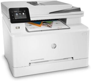 HP Laserjet Pro MFP M283fdw E All-in-One Wireless Color Laser Printer, White – Print Scan Copy Fax – 22 ppm, 600×600 dpi, 8.5×14, Auto 2-Sided Printing, 50-Sheet ADF, Ethernet