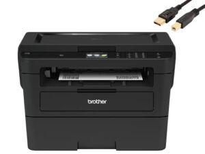 New Brother HL-L23 95DW Compact Monochrome Laser Printer, Cloud-Based Print & Scan,Flatbed Copy & Scan,Wireless Printing,Durlyfish USB Printer Cable,E