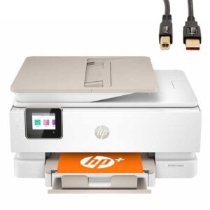 HP Envy Inspire 7958e All-in-One Printer, HP 64 Setup Black Instant Ink Ready, Silmarils Printer Cable