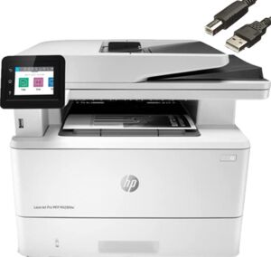 HP Laserjet Pro MFP M428fdw Monochrome Laser All-in-One Printer, Print Scan Copy Fax, Automatic 2-Sided Printing, 40 ppm, 250-sheet, 1200 x 1200 dpi, 50-Sheet ADF, Bundle with 82 Days Printer Cable