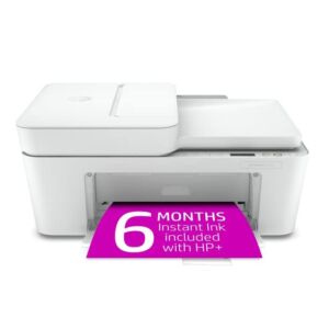 HP DeskJet 4152e All-in-One Wireless Color Inkjet Printer | Print Copy Scan | 35 Sheet ADF| WiFi USB Connectivity | Instant Ink Ready | White I W/MD Printer Cable