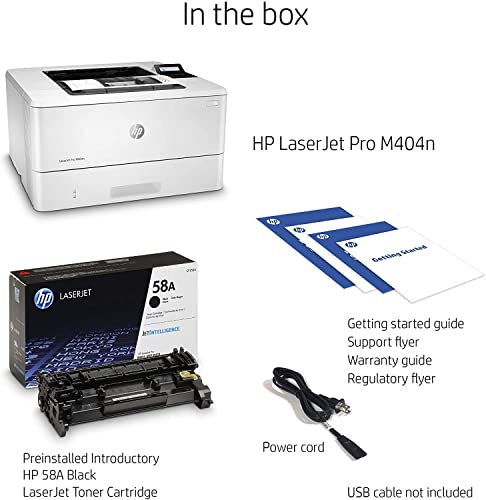 NewHP Laser Jet Pro M404n Monochrome Printer, Built-in Ethernet, 1200 dpi, up to 38 ppm, 2-line LCD Screen, USB 2.0 Port, Durlyfish USB Printer Cable | The Storepaperoomates Retail Market - Fast Affordable Shopping