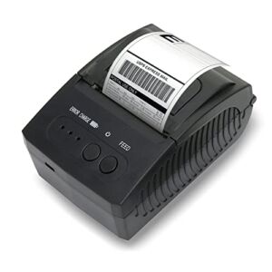 Thermal Label Printer, 48mm/s Commercial Thermal Shipping Wireless Label Maker, USB DC 5v/2a Hotline Printing Tool for Express Delivery Restaurant(US)