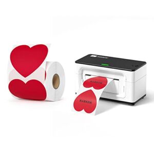 MUNBYN Shipping Label Printer 3″ Heart Thermal Stickers