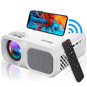 Weochi Native 1080P WiFi Projector, 9500L Bluetooth 5G Video Projector, 400 ANSI Keystone Home/Outdoor Wireless Portable Projector Compatible with Phone, PC,PS4
