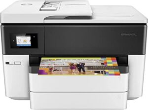 HP OfficeJet Pro 7740 Wireless All-in-One Inkjet Color Printer, Print&Copy&Scan&Fax, 4800x1200dpi, 22ppm, Duplex&Wide-Format Printing, 2.65″ TS, Compatible with Alexa G5J38A, Lanbertent Printer Cable