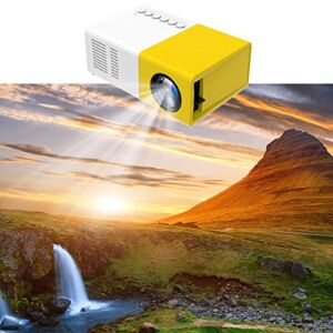 Aopirta Small Household Mini Projector, LED Portable Projector Supports HD 1080p Outdoor Mobile Power Supply, Outdoor Movie Projector, LED Pico Video Projector for Home
