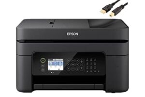 Epson_Printer WF28 Series Printer, All-in-One Color Inkjet Printer, Print Copy Scan Fax, Wireless, Mobile Printing, Auto 2-Sided Printing, 2.4″ LCD, Up to 30-Sheet ADF, with MTC Printer Cable