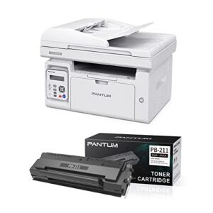 Pantum M6552NW All in One Laser Printer Scanner Copier Wireless Monochrome Black and White Printer Home Office – Print Copy Scan, Speed Up to 23 ppm, 50-Sheet ADF, 150 Large Paper Capacity with PB-211